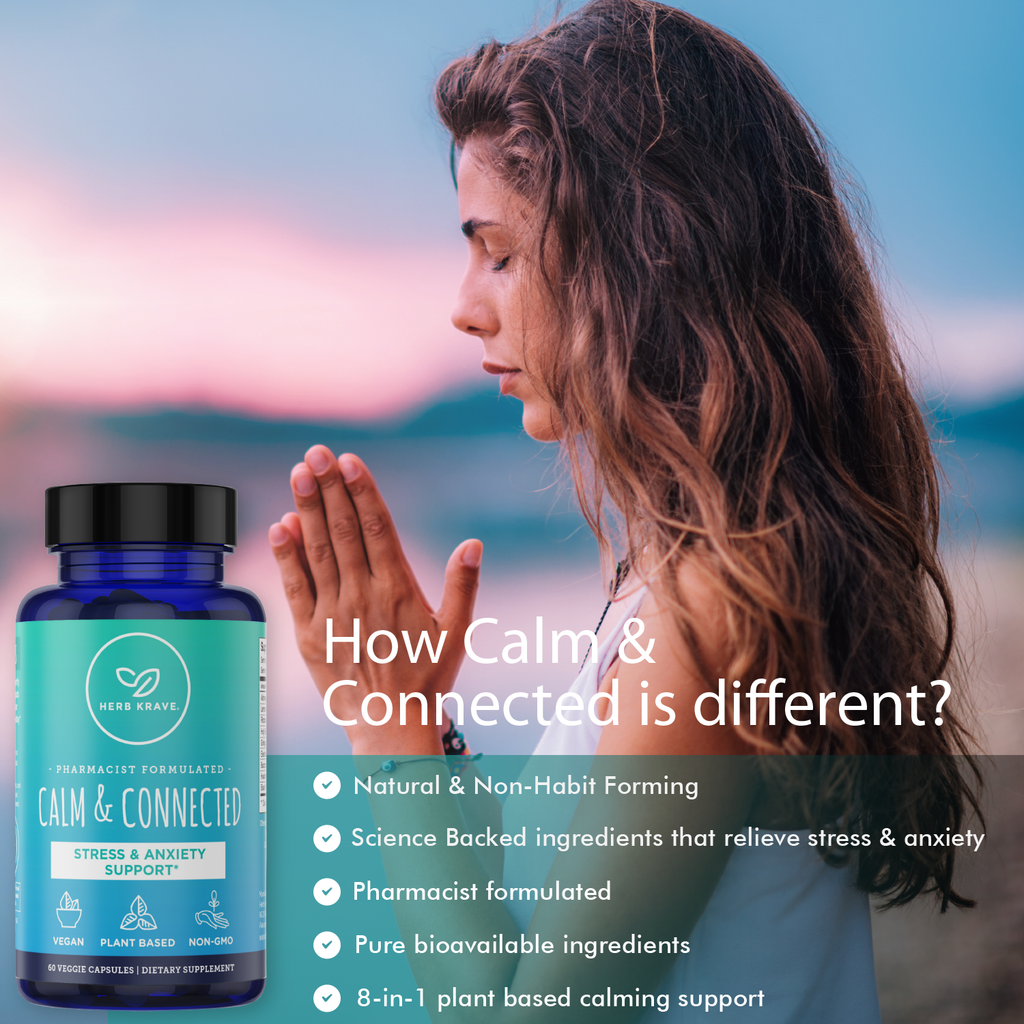 Calm & Connected : 8-in-1 Plant Based Stress & Anxiety Relief
